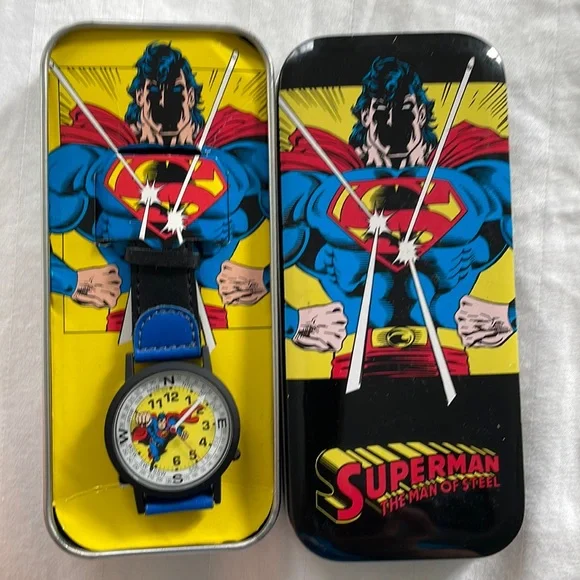 時計 70's vintage DC comics SUPERMAN wacth Limited Edition Superman DC Comics Wristwatch Metal Time